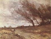 Jean Baptiste Camille  Corot Le Coup de Vent (The Gust of Wind) (mk09) china oil painting artist